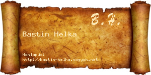 Bastin Helka névjegykártya